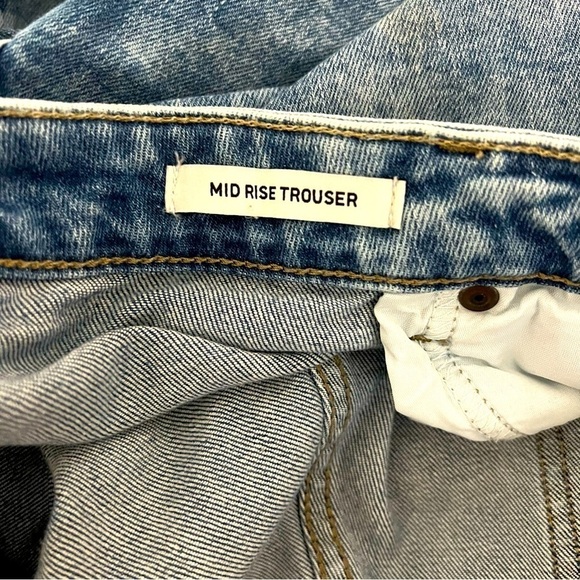 Wrangler Retro Women's Mae Mid Rise Wide Leg Trouser Kacey Jeans Acid Wash 35x34 - Picture 7 of 12